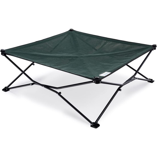 Coolaroo On The Go Raised Pet Bed, Large, Grey Coolaroo On The Go Raised Pet Bed, Large, Grey