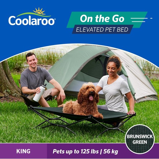 Coolaroo On The Go Raised Pet Bed, Large, Grey Coolaroo On The Go Raised Pet Bed, Large, Grey