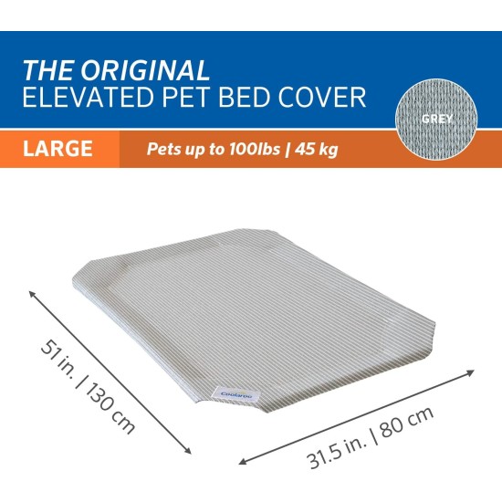 Coolaroo The Original Replacement Elevated Pet Bed Cover, Medium, Aqua Blue Coolaroo The Original Replacement Elevated Pet Bed Cover, Medium, Aqua Blue