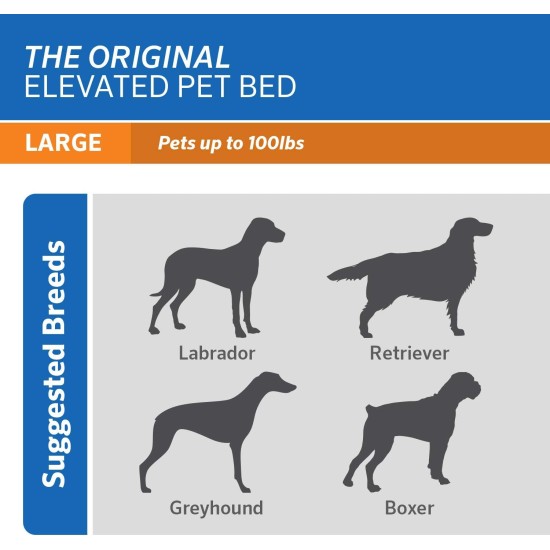 Coolaroo The Original Replacement Elevated Pet Bed Cover, Medium, Aqua Blue Coolaroo The Original Replacement Elevated Pet Bed Cover, Medium, Aqua Blue