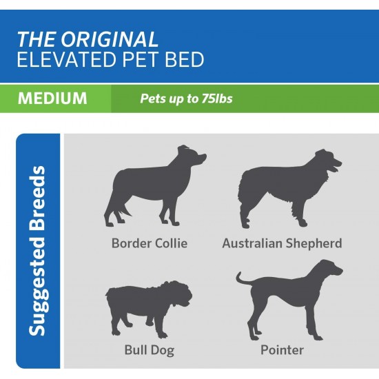 Coolaroo The Original Replacement Elevated Pet Bed Cover, Medium, Aqua Blue Coolaroo The Original Replacement Elevated Pet Bed Cover, Medium, Aqua Blue