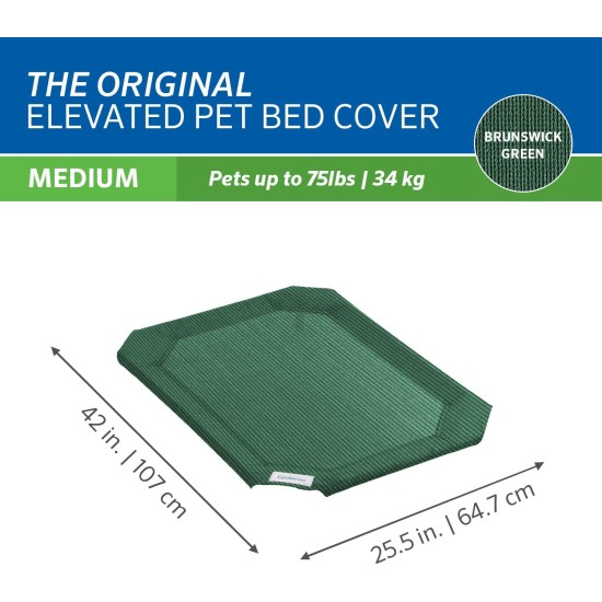 Coolaroo The Original Replacement Elevated Pet Bed Cover, Medium, Aqua Blue Coolaroo The Original Replacement Elevated Pet Bed Cover, Medium, Aqua Blue