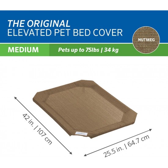 Coolaroo The Original Replacement Elevated Pet Bed Cover, Medium, Aqua Blue Coolaroo The Original Replacement Elevated Pet Bed Cover, Medium, Aqua Blue
