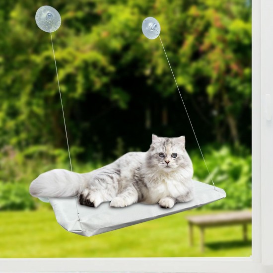 Crihovy Cat Window Lounger, Cat Hammock, Cat Bed Windowsill, Cat Lounger, Window Sill Lounger, Window Seats, Window Seat with Strong Suction Cup, for Cats up to 18 kg Crihovy Cat Window Lounger, Cat Hammock, Cat Bed Windowsill, Cat Lounger, Window Sill Lounger, Window Seats, Window Seat with Strong Suction Cup, for Cats up to 18 kg
