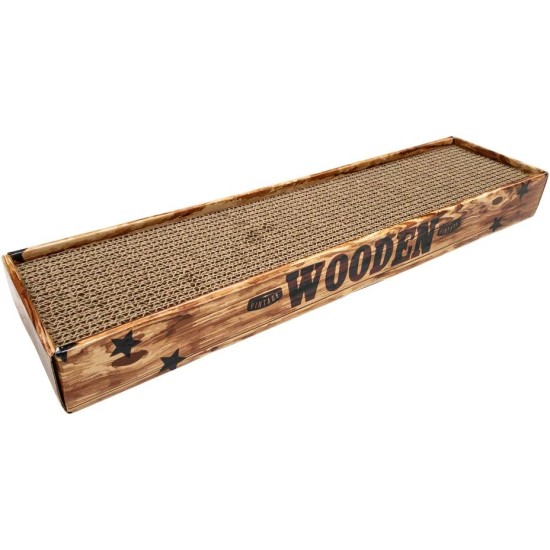 Croci 2 Layers Cardboard Cat Scratching Post with Non Slip Feet & Catnip Envelope - Leaves Style 48 x 12.5 x 5cm Croci 2 Layers Cardboard Cat Scratching Post with Non Slip Feet & Catnip Envelope - Leaves Style 48 x 12.5 x 5cm