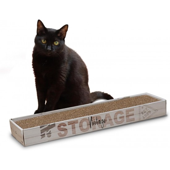 Croci Home Decor Essence Cardboard Scratching Post Oak Size 48 x 5 x 12.5-450 Croci Home Decor Essence Cardboard Scratching Post Oak Size 48 x 5 x 12.5-450