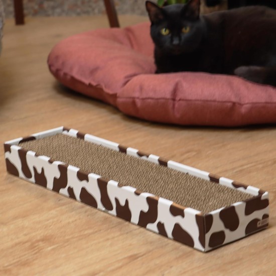 Croci Homedecor 450 Animal Cow Cardboard Scratching Post Size 48 x 5 x 12.5 cm Croci Homedecor 450 Animal Cow Cardboard Scratching Post Size 48 x 5 x 12.5 cm
