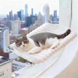 DASIAUTOEM Katzen Fensterliege, Katzen Hängematte Weich mit Abnehmbarem Wendebezug, Fensterliege für Katzn, Weiche Katzenfenster Hängematte mit Starken Saugnapf Stabil bis 20 kg Belastbar(Weiß) DASIAUTOEM Katzen Fensterliege, Katzen Hängematte Weich mit Abnehmbarem Wendebezug, Fensterliege für Katzn, Weiche Katzenfenster Hängematte mit Starken Saugnapf Stabil bis 20 kg Belastbar(Weiß)