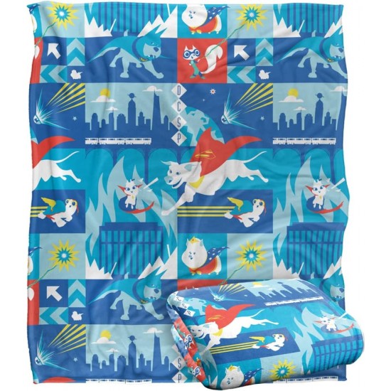 DC LEAGUE OF SUPER PETS Silky Super Soft Blanket 60" x 50" DC LEAGUE OF SUPER PETS Silky Super Soft Blanket 60" x 50"