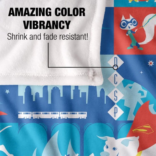 DC LEAGUE OF SUPER PETS Silky Super Soft Blanket 60" x 50" DC LEAGUE OF SUPER PETS Silky Super Soft Blanket 60" x 50"