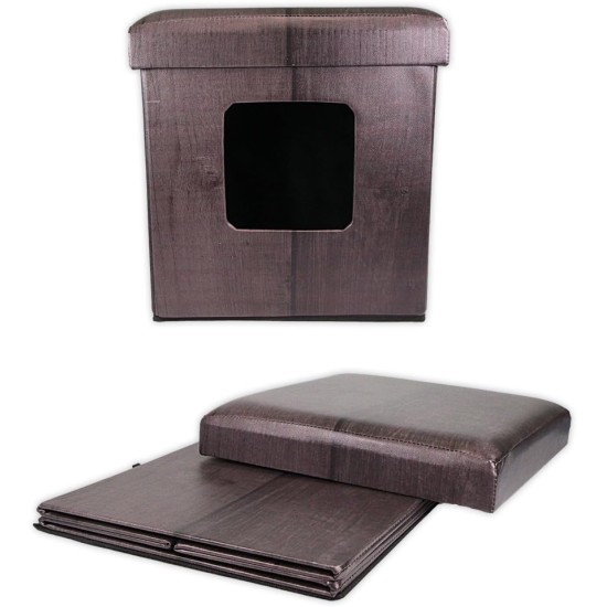 D&D Sleep/Hide/Play Pet-Ottoman, 38 x 38 x 38 cm, Dark Brown D&D Sleep/Hide/Play Pet-Ottoman, 38 x 38 x 38 cm, Dark Brown