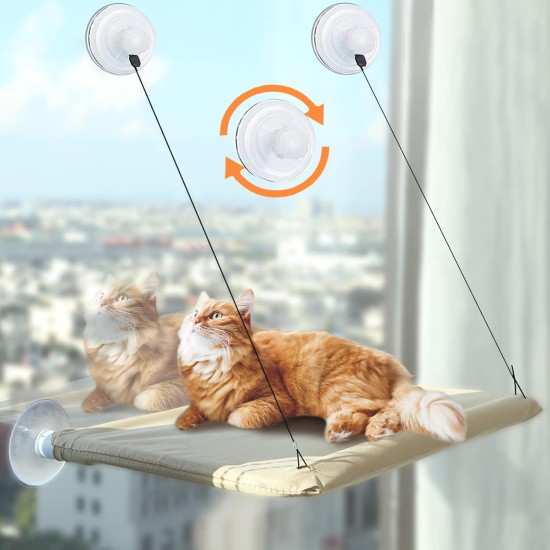 DIDUDE Window Cat Hammock up to 25 kg, Hammock for Large Cats Indoors, Reinforced Window Seat with Strong Suction Cup, 54 x 30 cm, Windowsill Lounger - Washable DIDUDE Window Cat Hammock up to 25 kg, Hammock for Large Cats Indoors, Reinforced Window Seat with Strong Suction Cup, 54 x 30 cm, Windowsill Lounger - Washable