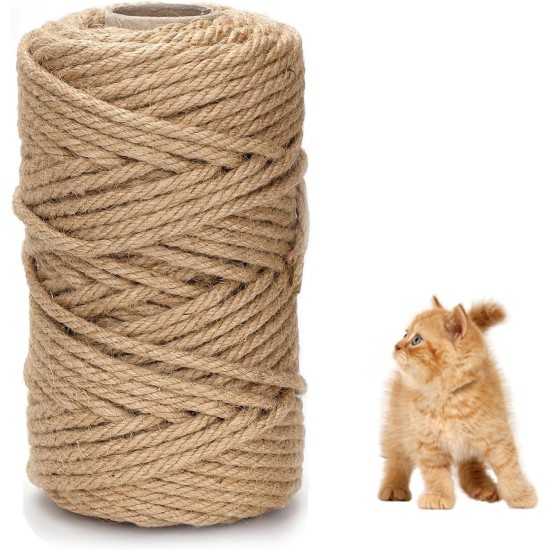 DXRPO 60 m Sisal Rope for Scratching Post 6 mm, Sisal Rope Natural Sisal Rope for Cats, Scratching Rope, Cat Accessories, Household, Garden, DIY, Decoration DXRPO 60 m Sisal Rope for Scratching Post 6 mm, Sisal Rope Natural Sisal Rope for Cats, Scratching Rope, Cat Accessories, Household, Garden, DIY, Decoration