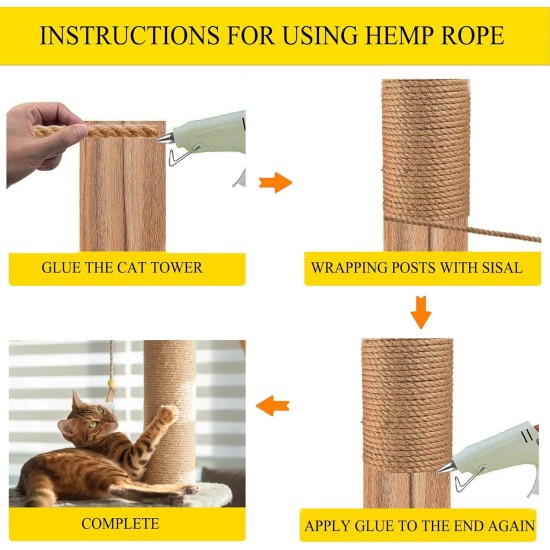 DXRPO 60 m Sisal Rope for Scratching Post 6 mm, Sisal Rope Natural Sisal Rope for Cats, Scratching Rope, Cat Accessories, Household, Garden, DIY, Decoration DXRPO 60 m Sisal Rope for Scratching Post 6 mm, Sisal Rope Natural Sisal Rope for Cats, Scratching Rope, Cat Accessories, Household, Garden, DIY, Decoration