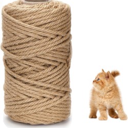 DXRPO 60 m Sisal Rope for Scratching Post 6 mm, Sisal Rope Natural Sisal Rope for Cats, Scratching Rope, Cat Accessories, Household, Garden, DIY, Decoration DXRPO 60 m Sisal Rope for Scratching Post 6 mm, Sisal Rope Natural Sisal Rope for Cats, Scratching Rope, Cat Accessories, Household, Garden, DIY, Decoration