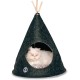 Danish Design Grey Soft Felt Dog Cat Bed 55 x 55 x 64 cm