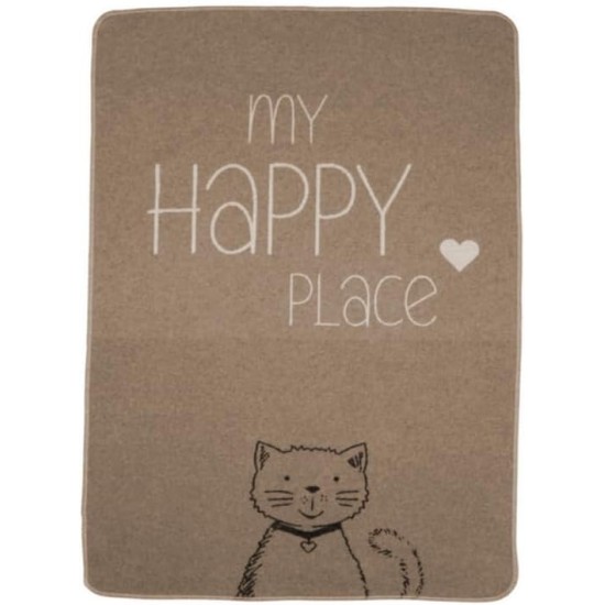 David Fussenegger My Happy Place Cat Blanket Smoke 90 x 70 cm David Fussenegger My Happy Place Cat Blanket Smoke 90 x 70 cm