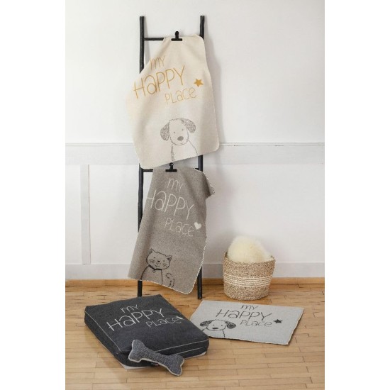 David Fussenegger My Happy Place Cat Blanket Smoke 90 x 70 cm David Fussenegger My Happy Place Cat Blanket Smoke 90 x 70 cm