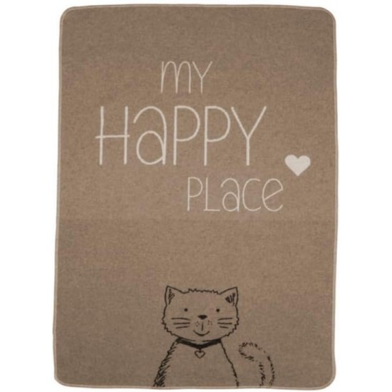 David Fussenegger My Happy Place Cat Blanket Smoke 90 x 70 cm David Fussenegger My Happy Place Cat Blanket Smoke 90 x 70 cm
