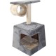Dehner Corner Cat Scratching Post 63 x 35 x 35 cm Plush Sisal Dark Grey Dehner Corner Cat Scratching Post 63 x 35 x 35 cm Plush Sisal Dark Grey