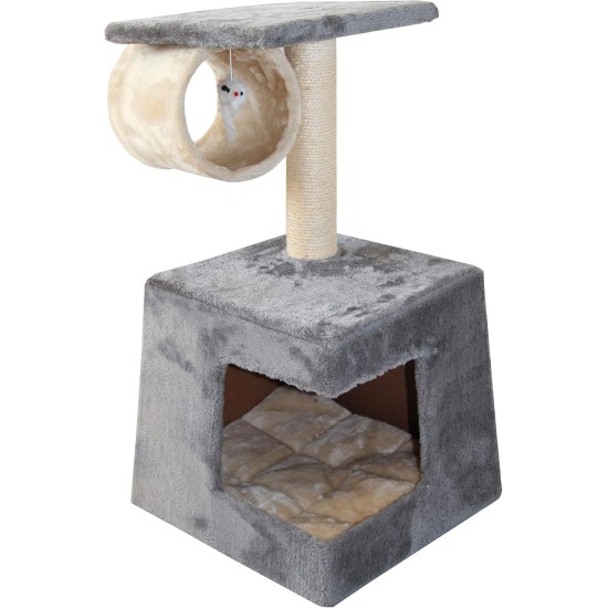 Dehner Corner Cat Scratching Post 63 x 35 x 35 cm Plush Sisal Dark Grey Dehner Corner Cat Scratching Post 63 x 35 x 35 cm Plush Sisal Dark Grey