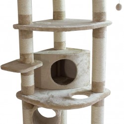 Dehner Edda Cat Scratching Post Approx. 180 x 60 x 60 cm Sisal/Plush Beige Dehner Edda Cat Scratching Post Approx. 180 x 60 x 60 cm Sisal/Plush Beige