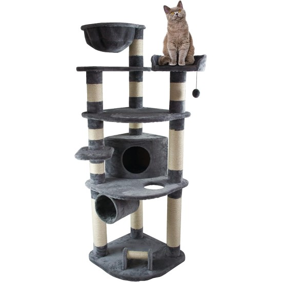 Dehner Edda Cat Scratching Post Approx. 180 x 60 x 60 cm Sisal/Plush Beige Dehner Edda Cat Scratching Post Approx. 180 x 60 x 60 cm Sisal/Plush Beige