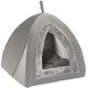 Dehner Findus Cat Cuddly Cave Approx. 40 x 40 x 35 cm Polyester Grey Dehner Findus Cat Cuddly Cave Approx. 40 x 40 x 35 cm Polyester Grey