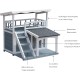 Dehner Lieblinge Maison Cat House, Outdoor Cat Cave for Cats, Robust, Approx. 78 x 75 x 73 cm, Fir Wood, Grey/White Dehner Lieblinge Maison Cat House, Outdoor Cat Cave for Cats, Robust, Approx. 78 x 75 x 73 cm, Fir Wood, Grey/White