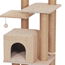 Dehner Lieblinge Nele Cat Scratching Post Approx. 122 x 50 x 50 cm Jute Beige Dehner Lieblinge Nele Cat Scratching Post Approx. 122 x 50 x 50 cm Jute Beige