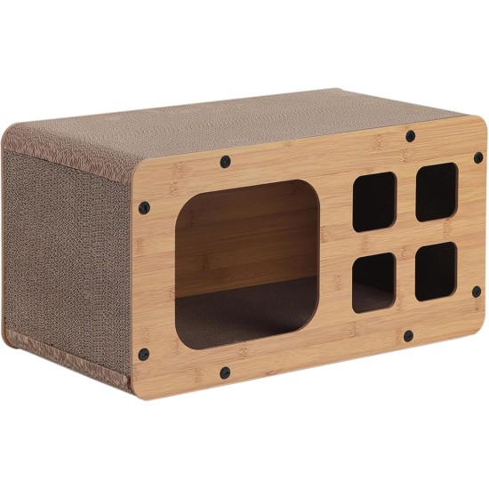 Dehner Lieblinge Tesoro Cat Scratching Board Robust Scratching Furniture for Cats, Approx. 53.5 x 28 x 28 cm, FSC®-Certified Corrugated Cardboard, Brown Dehner Lieblinge Tesoro Cat Scratching Board Robust Scratching Furniture for Cats, Approx. 53.5 x 28 x 28 cm, FSC®-Certified Corrugated Cardboard, Brown