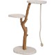 Dehner Nero Premium Cat Scratching Post Approx. 109 x 50 x 40 cm, wood/plush, brown/white