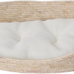 Dehner Premium Lovely Deep Sleep Cuddly Bed, 58 x 48 x 18 cm, Natural Material/Plush, White/Beige Dehner Premium Lovely Deep Sleep Cuddly Bed, 58 x 48 x 18 cm, Natural Material/Plush, White/Beige