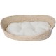 Dehner Premium Lovely Deep Sleep Cuddly Bed, 58 x 48 x 18 cm, Natural Material/Plush, White/Beige Dehner Premium Lovely Deep Sleep Cuddly Bed, 58 x 48 x 18 cm, Natural Material/Plush, White/Beige