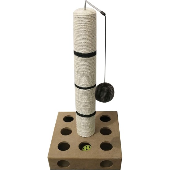 Dehner Tango Cat Scratching Post Approx. 52 x 25.5 x 25.5 cm Sisal Light Brown/Beige Dehner Tango Cat Scratching Post Approx. 52 x 25.5 x 25.5 cm Sisal Light Brown/Beige