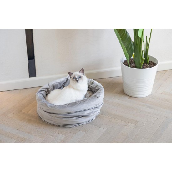 Designed by Lotte Fluco Cat Basket, Velvet, Grey, 45 x 45 x 35 cm Designed by Lotte Fluco Cat Basket, Velvet, Grey, 45 x 45 x 35 cm