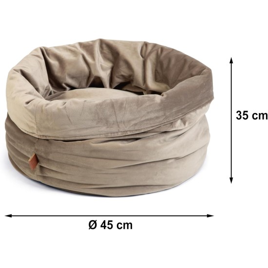 Designed by Lotte Fluco Cat Basket, Velvet, Grey, 45 x 45 x 35 cm Designed by Lotte Fluco Cat Basket, Velvet, Grey, 45 x 45 x 35 cm