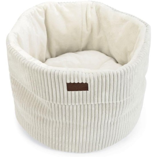Designed by Lotte Ribbed Cat Bed 50 x 50 x 35 cm Light Grey Designed by Lotte Ribbed Cat Bed 50 x 50 x 35 cm Light Grey
