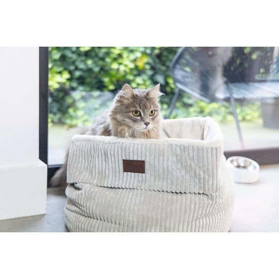 Designed by Lotte Ribbed Cat Bed 50 x 50 x 35 cm Light Grey Designed by Lotte Ribbed Cat Bed 50 x 50 x 35 cm Light Grey
