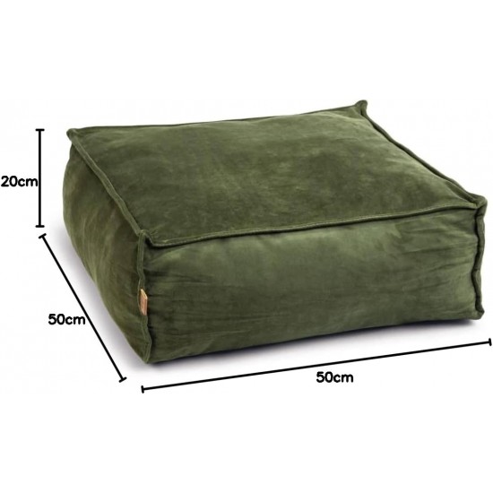 Designed by Lotte Velveti Cat Cushion, Velvet, Green, 50 x 50 x 20 cm Designed by Lotte Velveti Cat Cushion, Velvet, Green, 50 x 50 x 20 cm