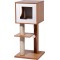 Designer cat furniture with cave and play ball, scratching post and bed Designer cat furniture with cave and play ball, scratching post and bed