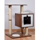 Designer cat furniture with cave and play ball, scratching post and bed Designer cat furniture with cave and play ball, scratching post and bed