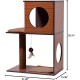 Designer cat furniture with cave and play ball, scratching post and bed Designer cat furniture with cave and play ball, scratching post and bed