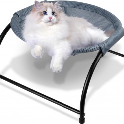 Dokeno Cat Hammock, Cat Bed, Cat Lounger, Cat Sofa, Pet Bed, Cat Sleeping Area, Cat Bed, Breathable, Cat Sleeping Bed, Grey, 43 x 43 x 24 cm Dokeno Cat Hammock, Cat Bed, Cat Lounger, Cat Sofa, Pet Bed, Cat Sleeping Area, Cat Bed, Breathable, Cat Sleeping Bed, Grey, 43 x 43 x 24 cm