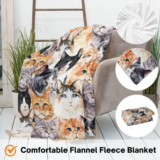 Domgoge Cuddly Blanket with Cat Blanket for Children Girls Flannel Fleece Blanket with Cute Cat for Cat Lovers Plush Blanket Cat Gift Fluffy Blankets Sofa Couch Domgoge Cuddly Blanket with Cat Blanket for Children Girls Flannel Fleece Blanket with Cute Cat for Cat Lovers Plush Blanket Cat Gift Fluffy Blankets Sofa Couch