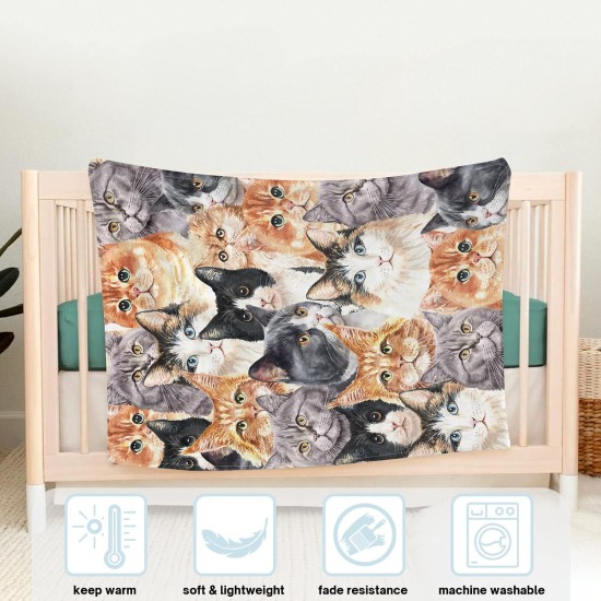 Domgoge Cuddly Blanket with Cat Blanket for Children Girls Flannel Fleece Blanket with Cute Cat for Cat Lovers Plush Blanket Cat Gift Fluffy Blankets Sofa Couch Domgoge Cuddly Blanket with Cat Blanket for Children Girls Flannel Fleece Blanket with Cute Cat for Cat Lovers Plush Blanket Cat Gift Fluffy Blankets Sofa Couch