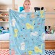 Domgoge Cuddly Blanket with Cat Blanket for Children Girls Flannel Fleece Blanket with Cute Cat for Cat Lovers Plush Blanket Cat Gift Fluffy Blankets Sofa Couch Domgoge Cuddly Blanket with Cat Blanket for Children Girls Flannel Fleece Blanket with Cute Cat for Cat Lovers Plush Blanket Cat Gift Fluffy Blankets Sofa Couch