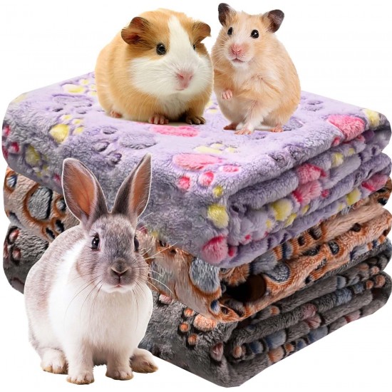 Duscdesp Guinea Pig Blanket, Pack of 3 Small Washable Small Animal Fleece Bed Mat, Reusable Pet Blankets, Fleece Blankets, Cage Inserts for Hamsters, Rabbits, Kittens (60 x 40 cm) Duscdesp Guinea Pig Blanket, Pack of 3 Small Washable Small Animal Fleece Bed Mat, Reusable Pet Blankets, Fleece Blankets, Cage Inserts for Hamsters, Rabbits, Kittens (60 x 40 cm)