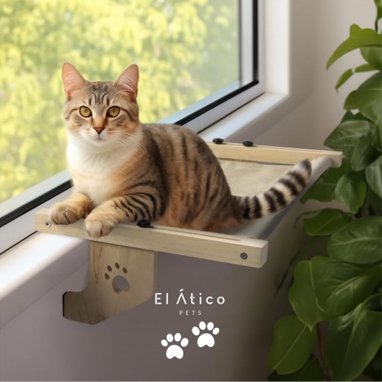 EL ÁTICO PETS Cat Hammock, Hammock for Cat, Window, Hanging on 2 Legs or Floor with 4 Legs, Cat Bed, Radiator, Hammock, Window for Cats, Large Cat Bed EL ÁTICO PETS Cat Hammock, Hammock for Cat, Window, Hanging on 2 Legs or Floor with 4 Legs, Cat Bed, Radiator, Hammock, Window for Cats, Large Cat Bed