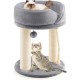 FANTASK 4 in 1 Small Cat Scratching Post with Sisal Rope and Fur Ball, Grey Cat Furniture Climbing Tree, 40 x 40 x 50 cm FANTASK 4 in 1 Small Cat Scratching Post with Sisal Rope and Fur Ball, Grey Cat Furniture Climbing Tree, 40 x 40 x 50 cm